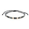Bohemian Style Glass Seed Bead & Plastic Braided Bead Bracelets LS-QF8968-11-1