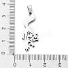 Non-Tarnish 304 Stainless Steel Pendants STAS-D036-12P-3