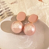 Enamel & Pearl Stud Earrings WG26184-37-1