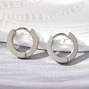 Tarnish Resistant 202 Stainless Steel Huggie Hoop Earrings EJEW-O087-09A-P-1