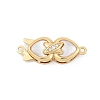 Brass Micro Pave Clear Cubic Zirconia Box Clasps KK-U051-01G-01-1