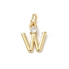 Brass Pave Clear Cubic Zirconia Charms KK-A273-01G-W-1