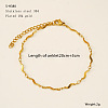 304 Stainless Steel Wavy Bar Link Chain Anklets FS-WG7E8C4-05-1