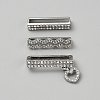 3Pcs 3 Styles Rectangle Zinc Alloy Watch Band Charms for Watch Loops Accesssories FIND-WH0111-649B-1