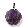 Natural Amethyst Pendants G-I319-02P-02-3