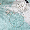 Summer Beach Resin Starfish Charm Glass Seed Beaded Stretch Toe Ring Anklets for Women FS-WGE60B8-01-3