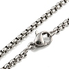 201 Stainless Steel Pendant Necklaces NJEW-H030-03P-3