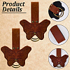 Butterfly Shape PU Leather Medieval Belt Pendant. with Alloy Ring HJEW-WH20012-09B-5