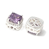Brass Micro Pave Cubic Zirconia Beads KK-A253-20S-05-2