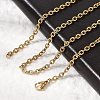 304 Stainless Steel Cable Chain Necklaces STAS-O053-33G-1