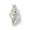Brass Micro Pave Clear Cubic Zirconia Pendants LS-KK-U046-02P-06-1