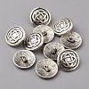 1-Hole Alloy Shank Buttons BUTT-WH0020-22B-2