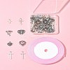 DIY Heart & Bowknot & Cross Alloy Pendant Decoration Making Kits DIY-FS0007-28-9