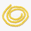 Opaque Solid Color Glass Beads Strands EGLA-A034-P10mm-D04-2