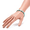 Synthetic Turquoise(Dyed) Cross Beaded Stretch Bracelet BJEW-JB08450-02-3