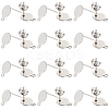 100Pcs Flat Round Shape 304 Stainless Steel Stud Earring Findings STAS-SC0008-60-1