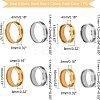 8Pcs 8 Style 201 Stainless Steel Grooved Finger Ring Settings MAK-UN0001-37-5