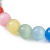 8mm Round Natural Lava Rock Beads Stretch Bracelets BJEW-JB10945-3