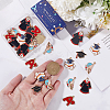 40Pcs 5 Styles Graduation Season Theme Alloy Enamel Pendants ENAM-SC0005-81-3