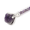 Raw Natural Amethyst Chip on Top Ball-Point Pen AJEW-G063-01F-2