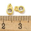 Brass Micro Pave Cubic Zirconia Charms KK-L075-017G-01-3