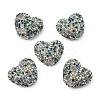 Sparkling Acrylic Heart Beads with Rhinestone Embellishment OACR-NH0001-02B-03-1