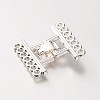 7 Strands Alloy and Brass Fold Over Clasps PALLOY-N0112-03P-2