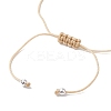 Adjustable Natural Shell Braided Beads Bracelets for Women BJEW-JB10978-5