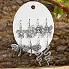 4 Pairs Zinc Alloy Dangle Earrings FS-WG0AE12-01-1