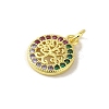 Brass Micro Pave Cubic Zirconia Charms KK-M283-27B-02-2