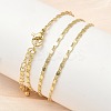 2MM Brass Textured Oval Link Chain Necklaces NJEW-P339-01A-G-1