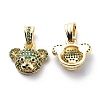 Brass Cubic Zirconia Charms KK-G446-25G-02-1