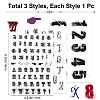 3Pcs 3 Styles Letter Number Clear Silicone Stamps DIY-CP0009-76-2