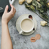 Hexagon Wood Ring Display Pedestals RDIS-WH0011-22-5