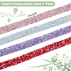 4yards 4 colors AB Color Resin Hotfix Rhinestone Trimming DIY-WR0003-68-2