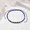 Adjustable Natural Lapis Lazuli & Seed Braided Bead Bracelets BJEW-JB10181-07-2