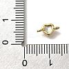 Rack Plating Brass Cubic Zirconia Heart Links Connector Charms KK-M014-01G-G-3