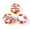 Printed Opaque Acrylic Beads MACR-T048-06C-1