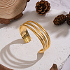 Elegant 304 Stainless Steel Multi-Layer Cuff Bangles for Women ZS0773-4