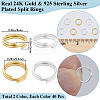 80Pcs 2 Colors Brass Split Rings KK-BBC0014-04A-2