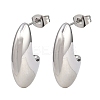 304 Stainless Steel Teardrop Stud Earrings EJEW-D335-01P-4