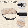 Imitation Leather Rabbit Hair Belt AJEW-WH20019-57B-5