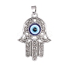 Antique Silver Plated Alloy Pendants PALLOY-L223-T01-AS-1