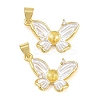 Brass Micro Clear Cubic Zirconia Peg Bails Pin Pendants KK-CBA6A75-51A-G-1