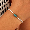 Minimalist Design Flat Round Glass Seed Beads Braided Bead Stretch for Women LS-IQ0836-1