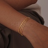 304 Stainless Steel Multi-strand Bracelets BJEW-U022-01G-2