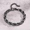 Retro Stainless Steel Rope Chain Bracelets for Men PW-WG9F35F-01-1