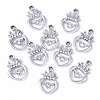 10Pcs Alloy Rhinestone Pendants ALRI-YW0008-29-1
