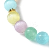 Candy Color 8mm Round Natural Selenite Beaded Stretch Bracelets BJEW-TA00501-4
