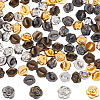 100Pcs 4 Colors Flower Mini Alloy Buttons BUTT-GF0003-83-1